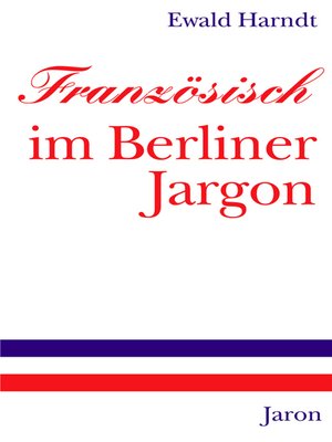 cover image of Französisch im Berliner Jargon